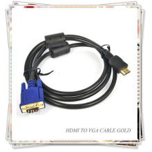 Plaqué or HDMI TO VGA CABLE 5FT 1.5m HDMI Mâle vers VGA HD-15 Câble mâle